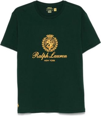 Ralph Lauren Green Round Neck Logo Print T-Shirt