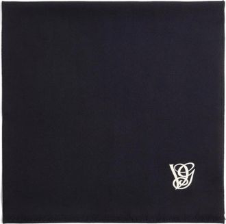 Valentino Garavani embroidery wool scarf - men - Wool - One Size - Blue
