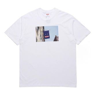 SUPREME FW19 Week 1 Banner Tee Short Sleeve Unisex White SUP-FW19-226