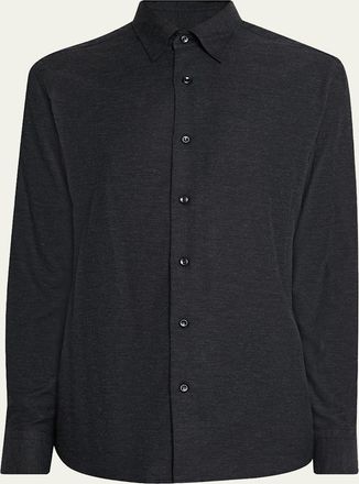 Brioni Mens Cotton and Cashmere Sport Shirt
