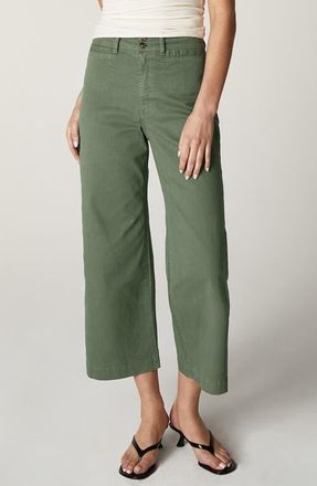 Unpublished Gemma Crop Wide Leg Jeans in Green at Nordstrom, Size 33