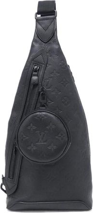 Louis Vuitton Black Leather Shoulder Bag (Pre-Owned)