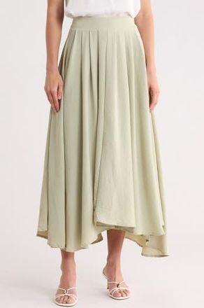 Blu Pepper Textured Pull-On Skirt in Light Olive at Nordstrom Rack, Size Medium