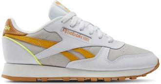 Reebok Womens Classic Leather - Shoes White/Sunbaked Clay/Electric Amber Size 11.0