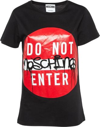 Moschino T-shirt Do Not Enter - Nero
