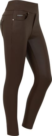 Freddy Pantalone skinny vita media senza bottoni in similpelle