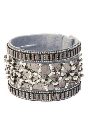 Deepa Gurnani Lumis Bracelet in Gunmetal at Nordstrom