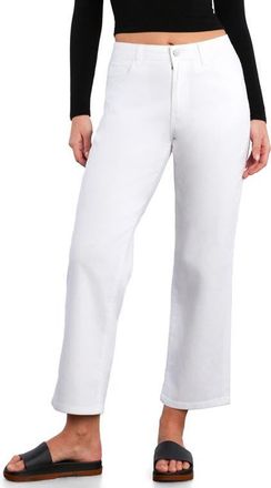 HINT OF BLU Ankle Straight Leg Jeans in White at Nordstrom, Size 26
