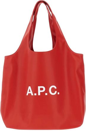 A.P.C. Ninon Tote Bag - Dames - Shoppers - Rood - ONE Size - Leer - Tassen