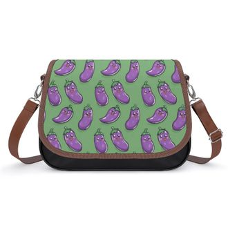 Generic Cute Eggplant Crossbody Bags for Women Shoulder Messenger Bag Purse Handbags