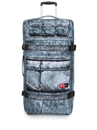 Eastpak x Diesel large TransitR L denim-effect luggage - unisex - Polyester - One Size - Blue