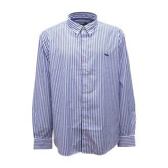 Harmont & Blaine Sorbetto Gestreepte Shirt - Heren - Casual Overhemden - Blauw - 3XL - Katoen - Overhemden