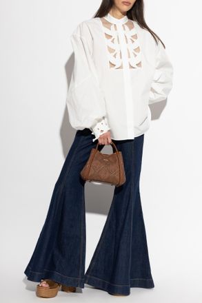 Zimmermann Flared Leg Jeans, Womens, Navy Blue