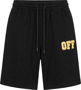 Off-white Korte Broeken, Heren, Zwart, XL, Katoen, Katoenen shorts met verstelbaar trekkoord