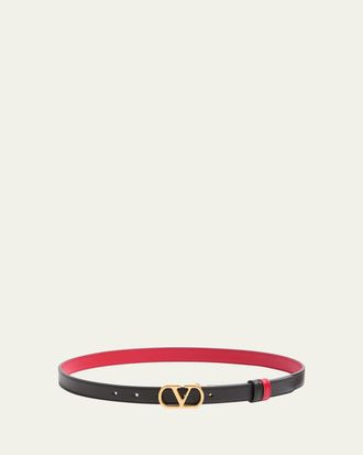 Valentino Garavani VLogo Signature Reversible Calfskin Belt, 30mm