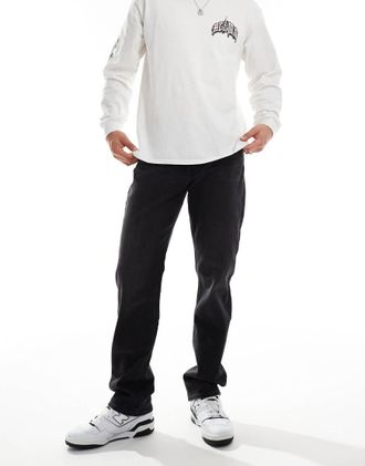 Lee west relaxed straight fit jeans in washed black