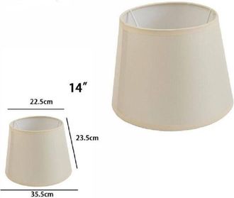 Trade Shop Trade Shop - Reemplazo De Sombrero De Cilindro De Pantalla C&oacute;nica Para L&aacute;mpara Y Apliques En Tela Tnt - -14-beige