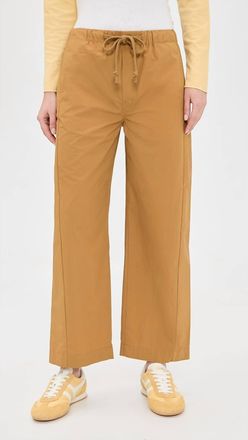 Mother The Drawn Half Pipe Ankle Pants In Brown Bone
