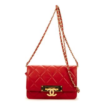Chanel Pre-owned Womens WOC CC Shoulder Bag - Red - One Size