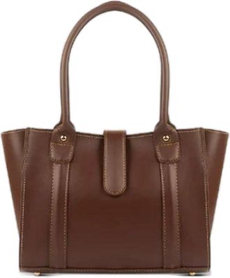 Generic Spacious Choco Brown Womens Handbag in Premium PU Leather