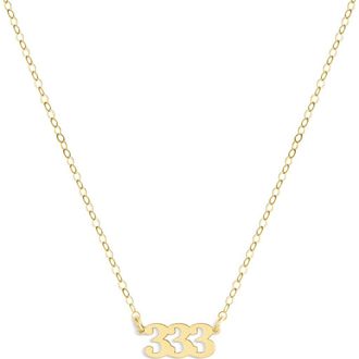 Set & Stones Angel Numbers Necklace in Gold /333 at Nordstrom