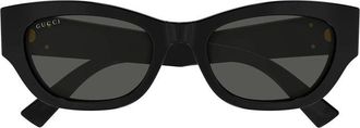 Gucci Square Black Acetate Sunglasses - Black