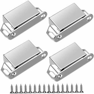 OEM Juego De 4 Imanes Para Puertas De Armario, Imanes De Acero Inoxidable, Potentes Imanes De 10 Kg Para Puertas De Armario, Cerradura Para Puertas De Arm