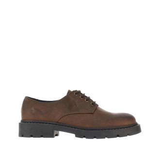 Bianco Leather lace-up shoes with vintage effect Man 40