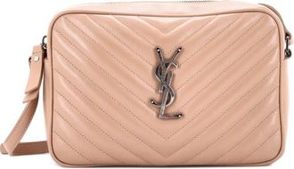 Saint Laurent Lou Camera Bag Matelasse Chevron Leather Small crossbody bag - Toni neutri