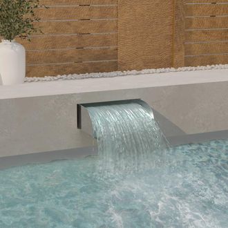 vidaXL Cascada De Jard&iacute;n Con Leds Acero Inoxidable 304 45x34x14 Cm Vidaxl