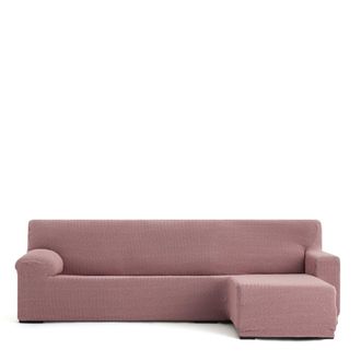 Eysa Funda de sof&aacute; chaise longue derecha b/c rosa 250 - 360 cm