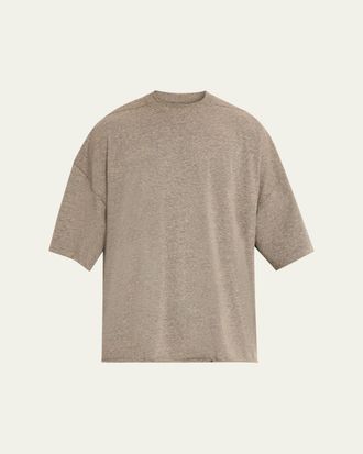 DRKSHDW RICK OWENS Mens Oversized Raw-Edge Crewneck T-Shirt