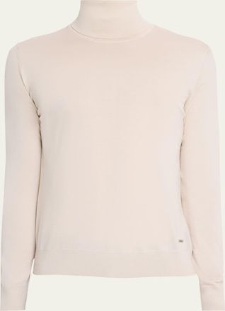 Brioni Mens Cashmere and Silk Slim Turtleneck Sweater