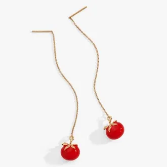 Alex and Ani Farmers Market Tomato Threader Earrings in Gold at Nordstrom