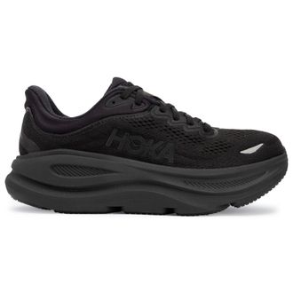 Hoka One One Hoka Bondi 9 Textile Synthetic Womens Running Trainers - Black Black - Size:UK 5.5