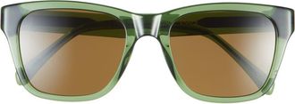 Eyebobs Kvetcher 53mm Square Polarized Sunglasses in Green Crystal at Nordstrom