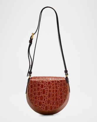 Dries Van Noten Embossed Leather Crossbody Bag