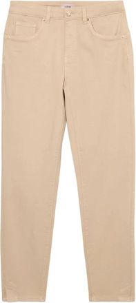 Oltre Skinny Broeken - Dames - Slim Fit Broeken - Beige - M - Katoen - Broeken