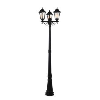 Netlighting Bianca 3 Light Outdoor Lamp Posts Black IP44