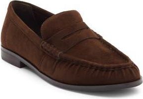 Steve Madden Hartly Leather Loafer in Dark Brown Suede at Nordstrom Rack, Size 9.5