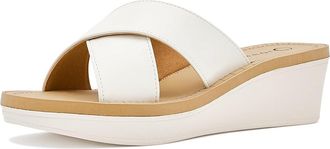 Journee Collection Biara Womens Wedge Shoes White : 9.5 M, Faux Leather