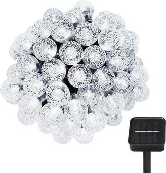 OEM Luces Navide&ntilde;as, 9,5 M, 50 Led, 8 Modos, Resistentes Al Agua, Con Sensor De Luz, Alimentadas Por Energ&iacute;a Solar, Blancas