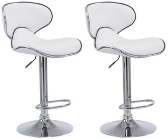 Clp Set De 2 Taburetes Las Vegas Blanco Cromado