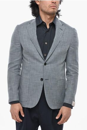 Corneliani Cotton-Blend Blazer GATE with Houndstooth Pattern size 48