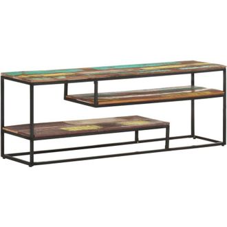 vidaXL Mobile Porta TV 130x30x45 cm in Legno Massello di Recupero vidaXL