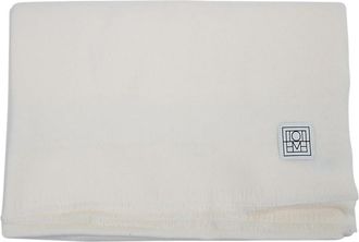 Toteme Monogram Twill Sjaal - Dames - Wintersjaals - Wit - ONE Size - Wol - Accessoires