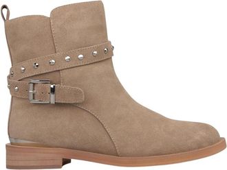 Alma En Pena Platte enkellaars met studs details - Dames - Enkellaarsjes - Bruin - 38 EU - Schoenen