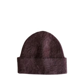 C.T. Plage Raccoon Wool Beanie - Dames - Hoeden - Bruin - ONE Size - Wol - Accessoires