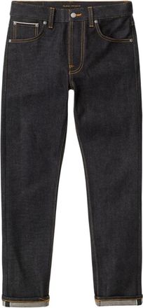 Nudie Jeans Slim-Fit Tapered Leg Denim Jeans - Heren - Regular Fit Jeans - Blauw - W33 L32 - Denim - Jeans