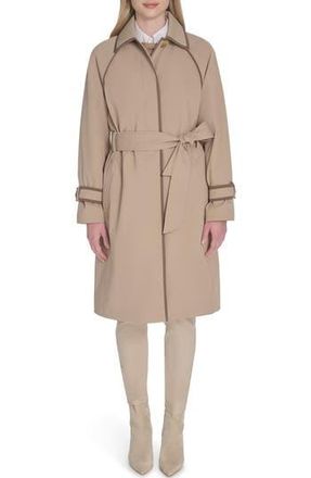 Cole Haan Water Resistant Twill Coat in Sand at Nordstrom Rack, Size X-Large